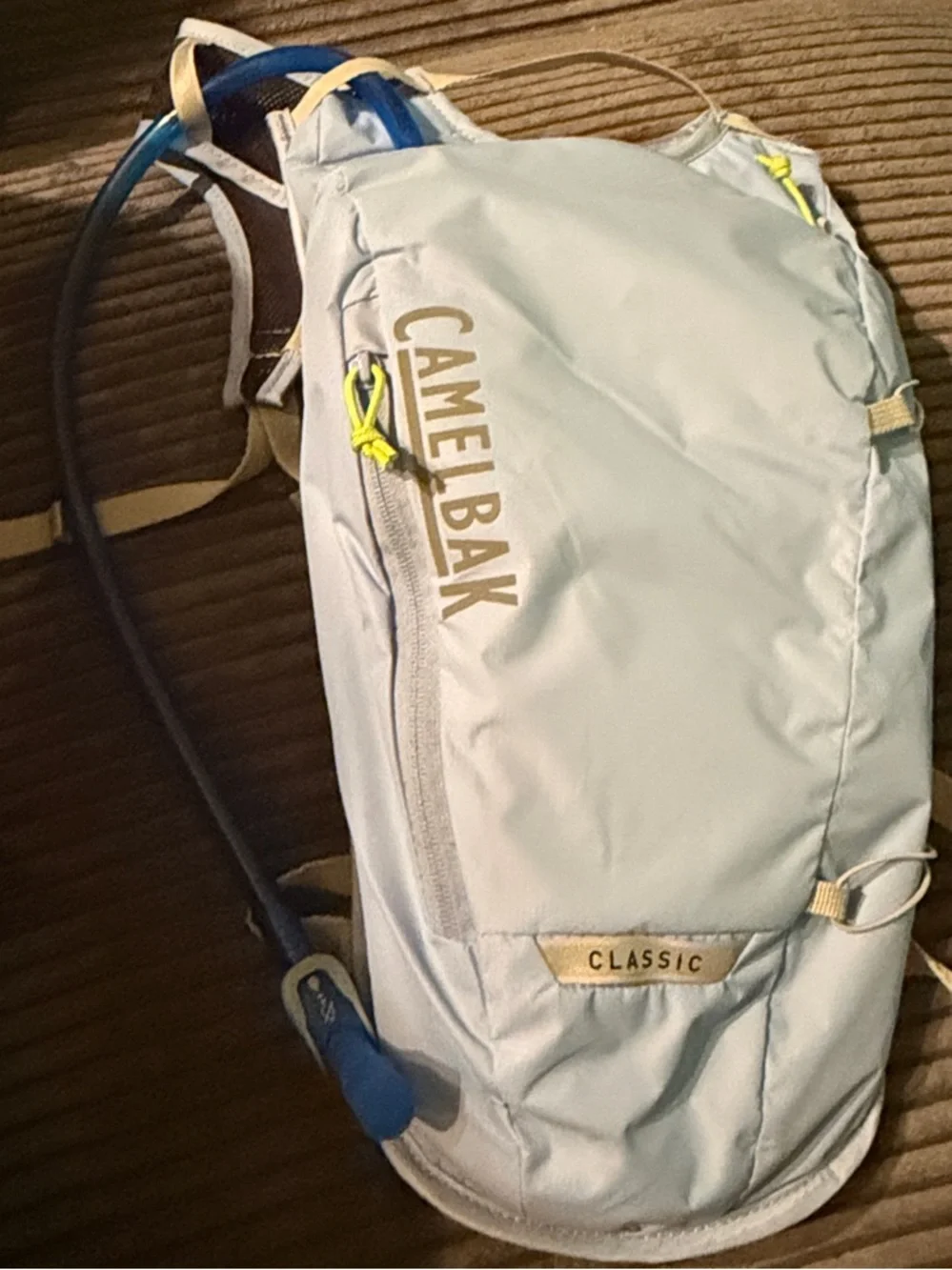 CamelBak Classic Hydration Pack in Light Blue with Navy Tube